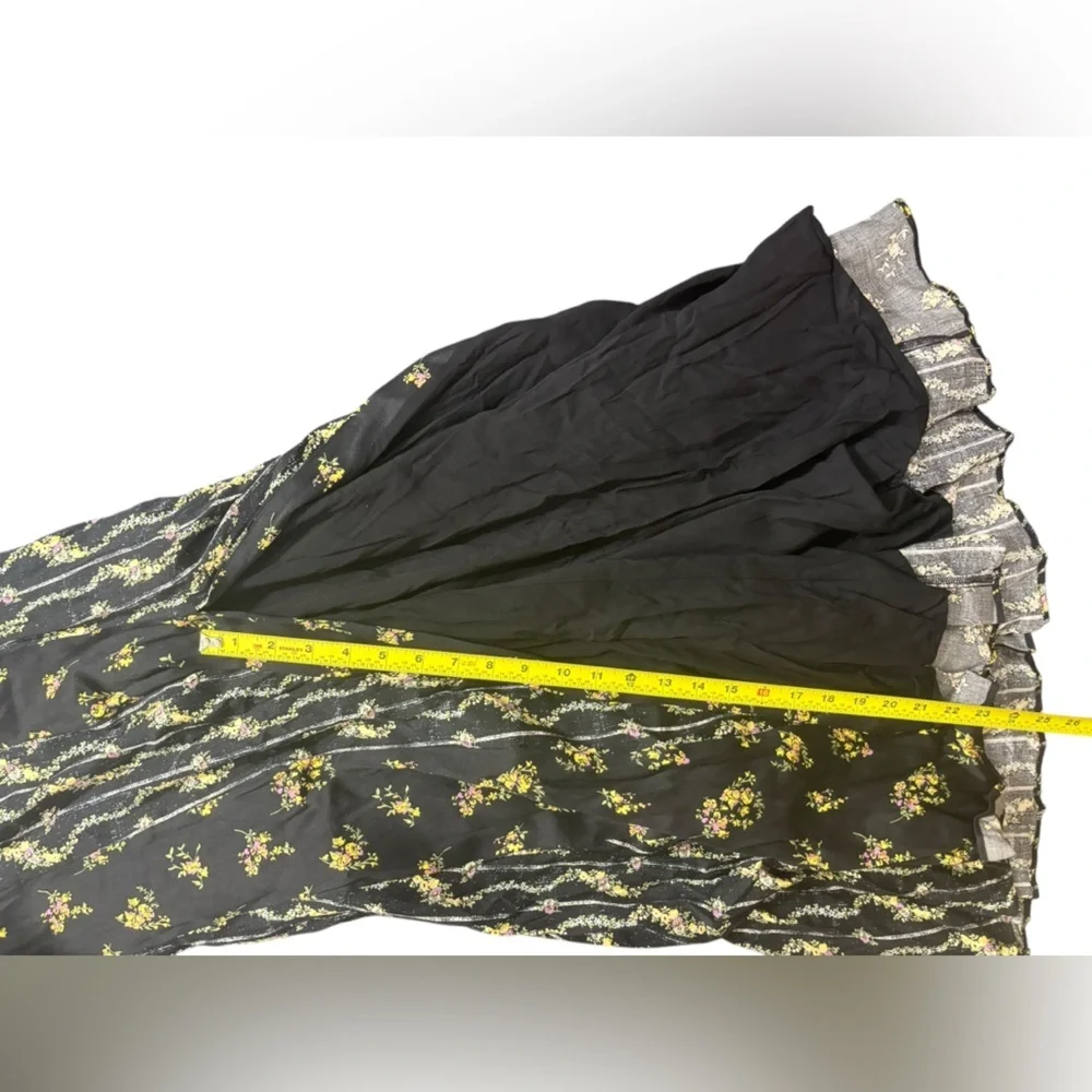 Free People Black and Gold Backless Sundress size 4 - Picture 7 of 9